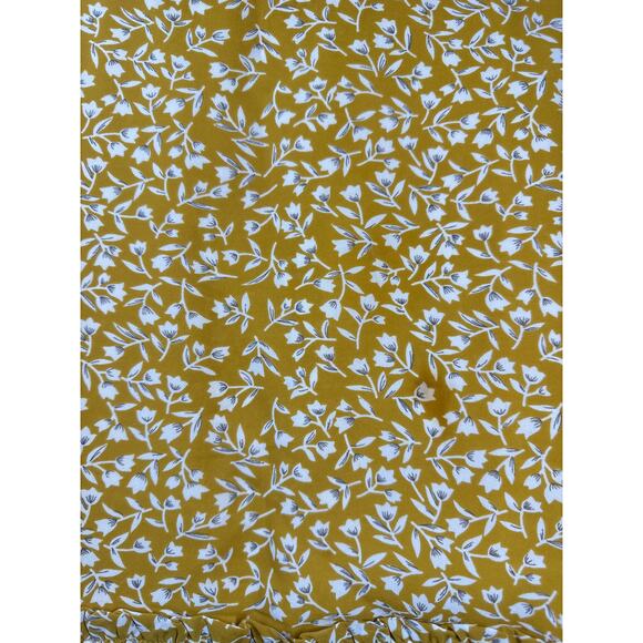 Ellos Dress Womens Peasant Long Sleeve Floral Boho Mustard Hi-Low Hem Size‎ 16 - Picture 3 of 5